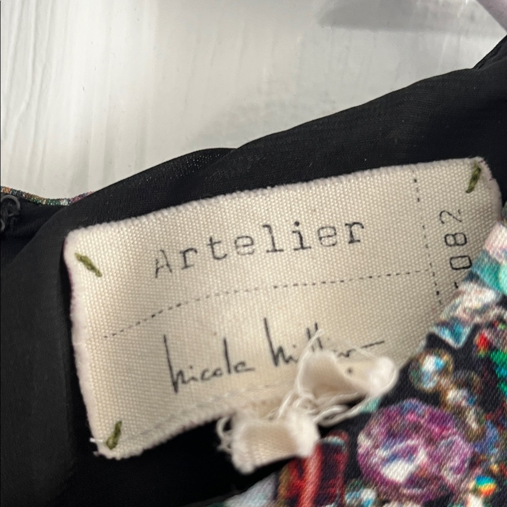 Black Floral Patterned Mini Dres - Picture 3 of 5